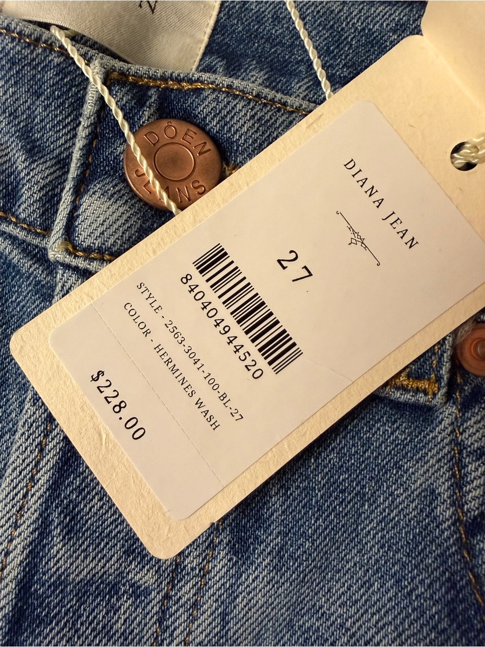 NWT Doen Diana jean -- Hermines wash / 27 - Picture 4 of 6